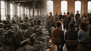 The History of Labor Unions: From Sweatshops to Worker Power featured image showing labor history from industrial exploitation to modern worker institutions